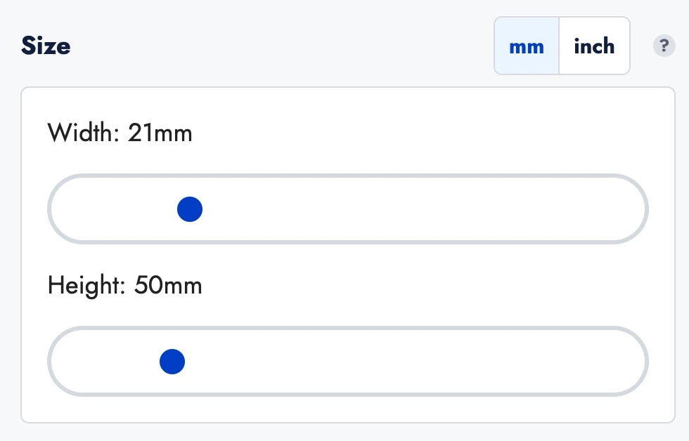 Définissez les dimensions de l’étiquette