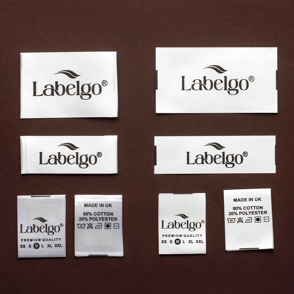 LabelGo Black and White Printed Fabric Labels